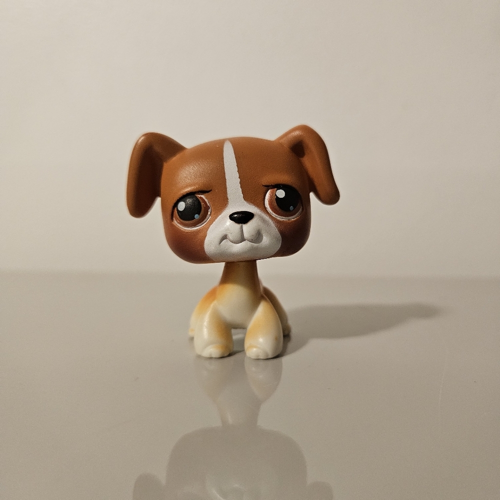 Littlest Pet Shop #25 Brown Boxer With Brown Eyes